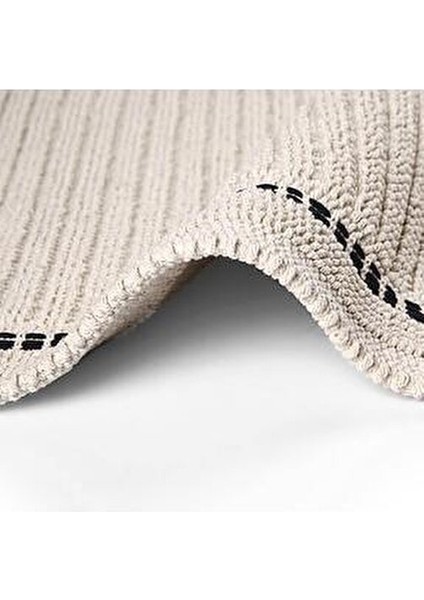 Nice Doğal Pamuklu Banyo Kilim Seti Ekru ve Lacivert Renk 2'li 60x100 cm ve 50x60 cm indirimleri