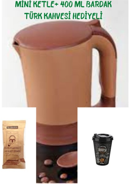 Küçük Su Isıtıcısı ve Kahve Makinesi, Pratik Kullanım Için Ideal, Şık Kahverengi Tasarım