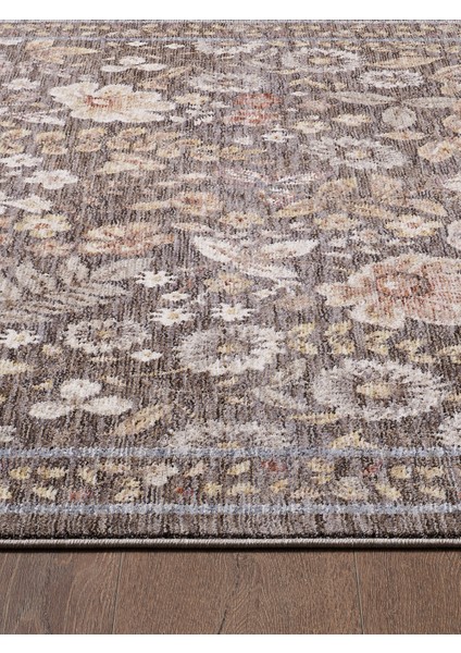 Frezia Floral Bambu Polyester Oturma Odası Salon Mutfak Halısı Eskitme Çiçekli Vintage Halı fırsatları