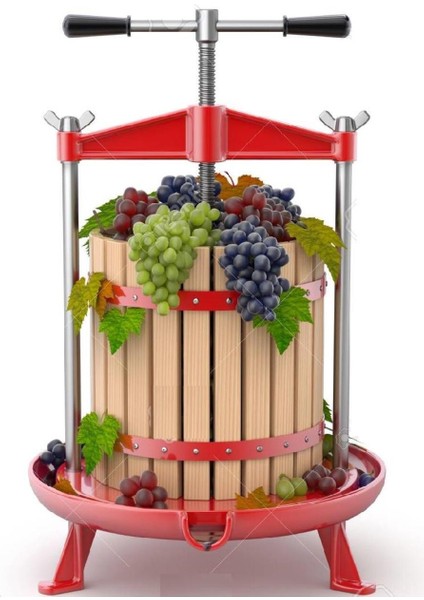 18L Ahşap Meyve Sıkma Presi, 5g Wb, Kahverengi, Sağlam ve Pratik Kullanım