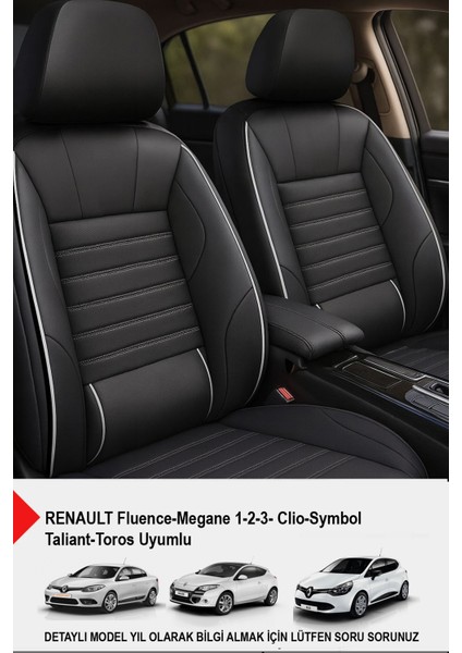 Stone Deri Oto Koltuk Kılıfı (Renault Fluence-Megan1-2-3-Clio-Symbol-Tailant-Toros Uyumlu)
