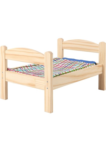 Oyuncak Bebek Yatağı Seti, Çam-Desenli