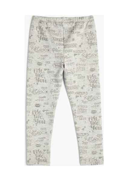 Simli Tayt Yazı Baskılı Beli Lastikli Şardonlu fırsatları