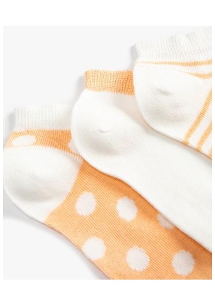 Çorap 5'li Çizgili Pamuk Karışımlı