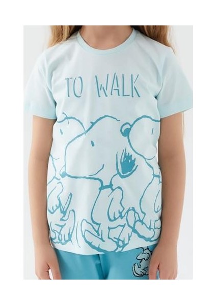 To Walk Turkuaz Kız Çocuk Kısa Kol Pijama Takım indirimleri