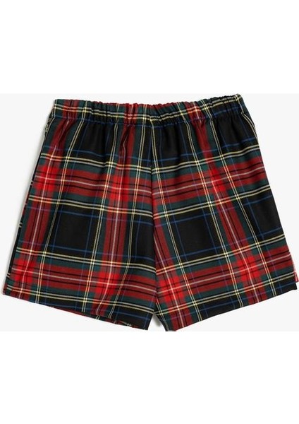 Kruvaze Şort Etek Düğme Detaylı Beli Lastikli fırsatları