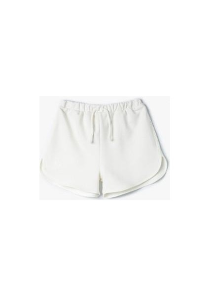 Slogan Işlemeli Şort Rahat Kesim Beli Bağcıklı Biyeli fırsatları