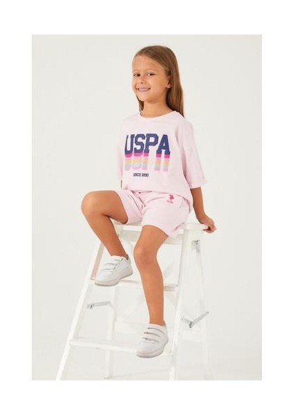 Sweet Pure Toz Pembe Kız Çocuk Şort Takım
