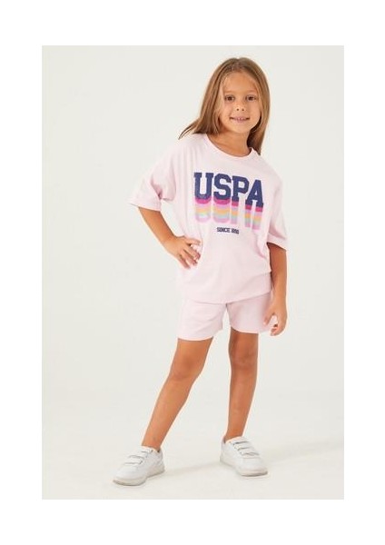 Sweet Pure Toz Pembe Kız Çocuk Şort Takım