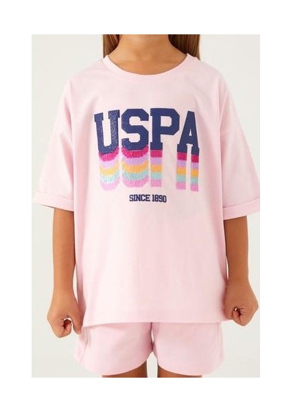 Sweet Pure Toz Pembe Kız Çocuk Şort Takım