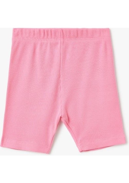 Pamuklu Lastik Detaylı Ribanalı Basic Kısa Tayt fırsatları