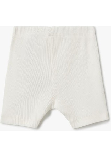 Pamuklu Lastik Detaylı Ribanalı Basic Kısa Tayt indirimleri