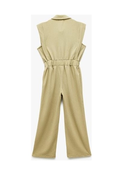 Düğmeli Cep Detaylı Gömlek Yaka Uzun Tulum indirimleri