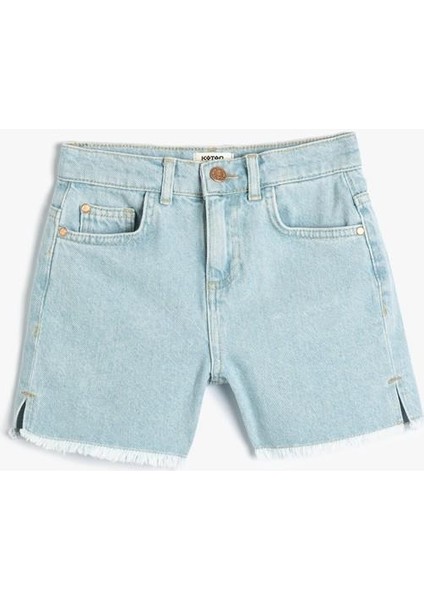 Basic Kot Şort Püskül Detaylı Pamuklu fiyatları