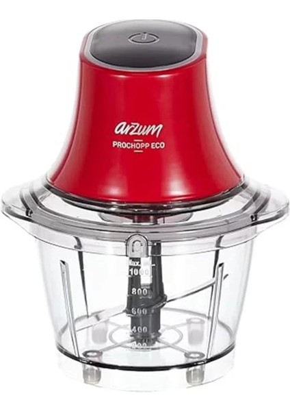 600 W Doğrayıcı, 1 L Hazne, Kırmızı, Çok Renkli, Pratik ve Şık Tasarım