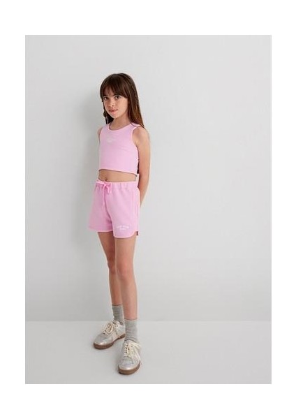 Mavi Club Baskılı Pembe Şort 7410008-70973