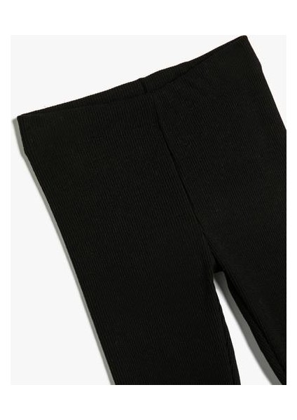 Basic Ribanalı Tayt Beli Lastikli