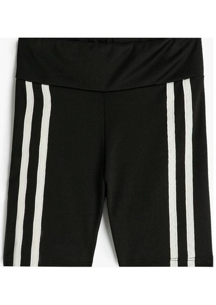 Kısa Tayt Renk Bloklu Beli Lastikli fırsatları