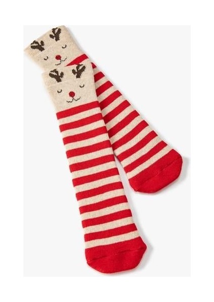 Yılbaşı Temalı Geyik Baskılı Soket Çorap fırsatları