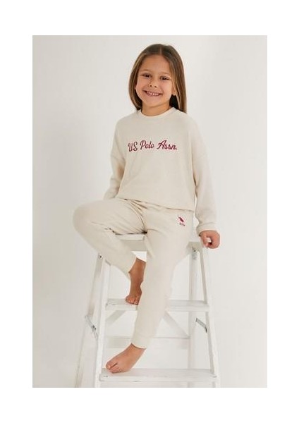 Shine Beyaz Kız Çocuk Eşofman Takımı