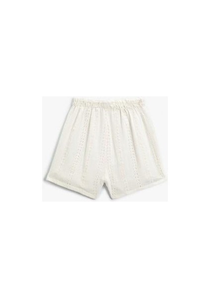 Şort Fistolu Beli Lastikli Pamuklu indirimleri