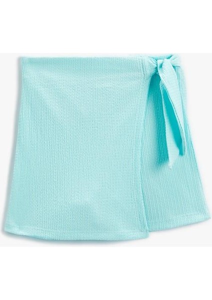 Şort Etek Beli Kruvaze Yandan Bağlamalı fırsatları