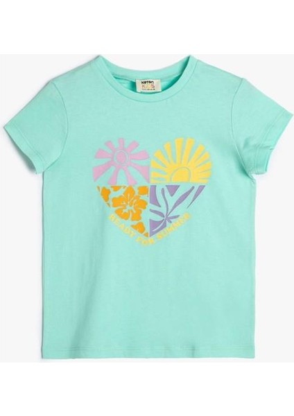 Yeşil Kız Çocuk T-Shirt 4SKG10115AK fiyatları