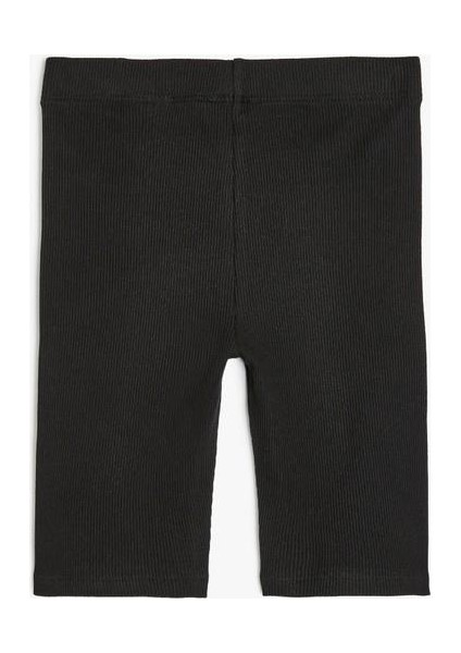 Beli Lastikli Pamuklu Basic Kısa Tayt indirimleri