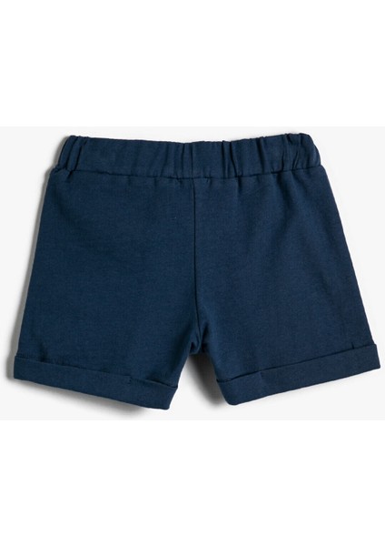 Kız Çocuk Baskılı Kısa Şort Pamuklu Beli Bağcıklı fiyatları