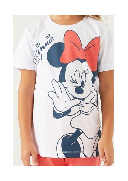 D4781-3 Kız Çocuk Pijama Beyaz