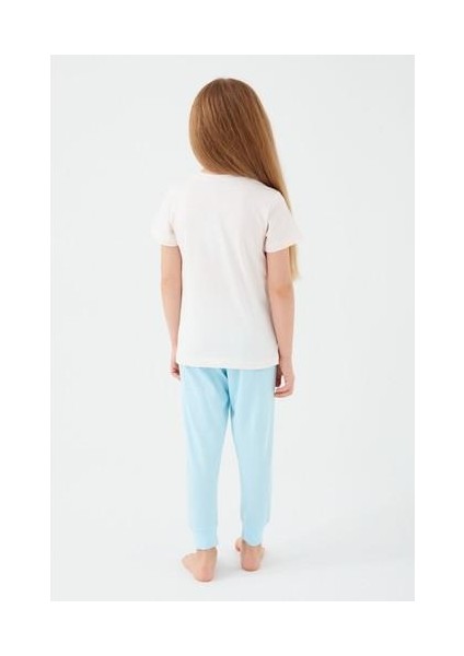 D4772-3 Kız Çocuk Pijama Indigo