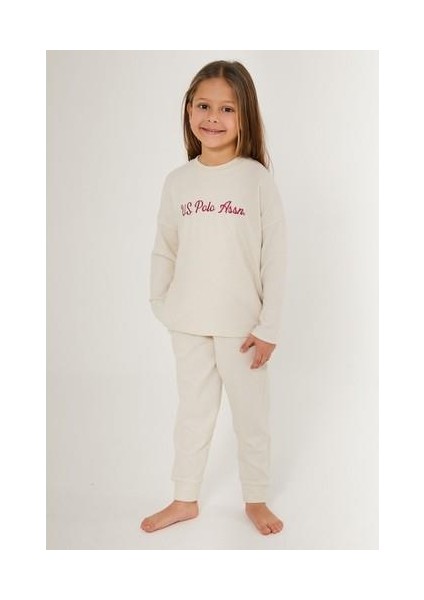 Shine Beyaz Kız Çocuk Eşofman Takımı