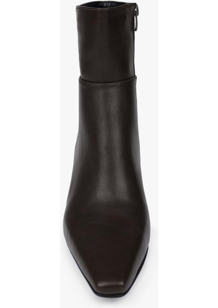 Kadın Noria Kahve Cilt Kısa Topuklu Bot modelleri