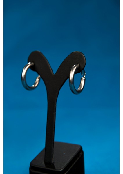 Yaylı Halka Model Çiftli Kadın Çelik Küpe modelleri