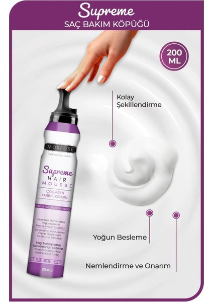 Supreme Saç Köpük 200 ml - Nemlendirme fiyatları