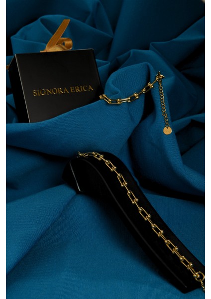 Iki Ucu Toplu Iç Içe Geçmiş Kadın Çelik Bileklik