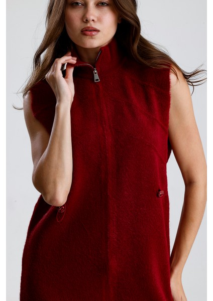 Beli Stoperli Uzun Fermuarlı Yelek