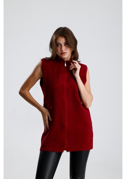 Beli Stoperli Uzun Fermuarlı Yelek