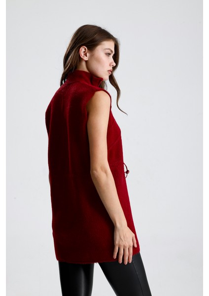 Beli Stoperli Uzun Fermuarlı Yelek