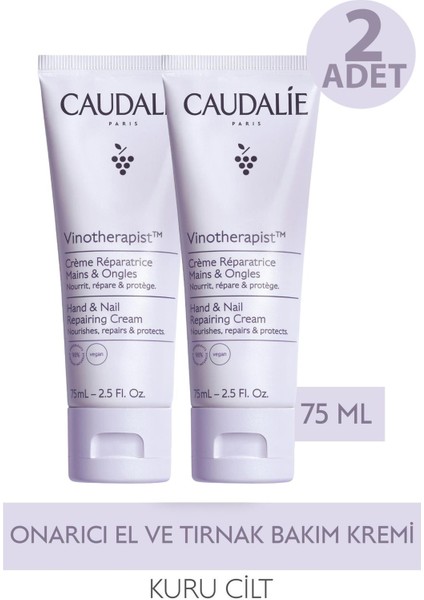 Caudalie Vinotherapist Cr Mains 75 ml 2 Adet
