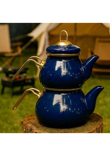 Emaye Çaydanlık Lacivert