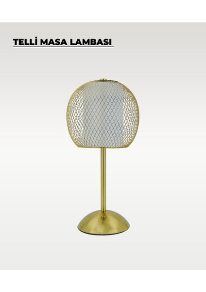 Gold Telli Masa Lambası - Dokunmatik - 3 Renk Işık modelleri