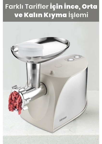 2000W Güçlü Kıyma Makinesi Beyaz, Pratik ve Hızlı Işlem fırsatları