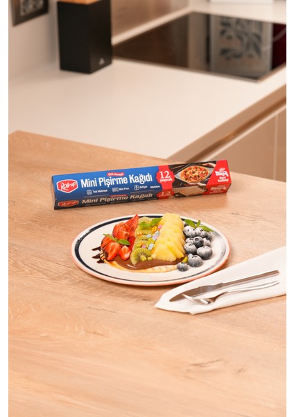 Kesilmiş Mini Pişirme Kağıdı Airfryer - Tost Makinesi - Mini Fırın uyumlu 12 Yaprak x 4 Kutu