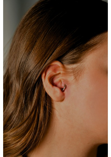 5 Sıra Taşlı Çelik Küpe/piercing
