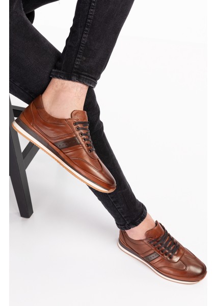 Sneakerss Ayakkabı, Deri Taba Spor Ayakkabı