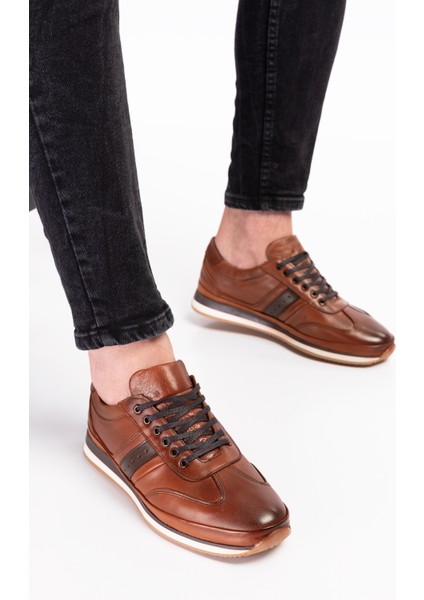 Sneakerss Ayakkabı, Deri Taba Spor Ayakkabı