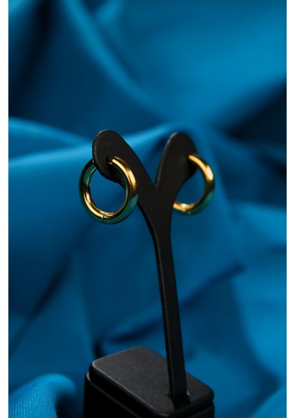 Yaylı Halka Model Çiftli Kadın Çelik Küpe modelleri