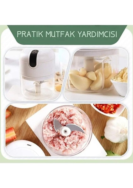 Şarjlı Mini El Rondo, Çelik Bıçak, 300 Ml, Beyaz, Pratik ve Kullanışlı Ev Aleti modelleri