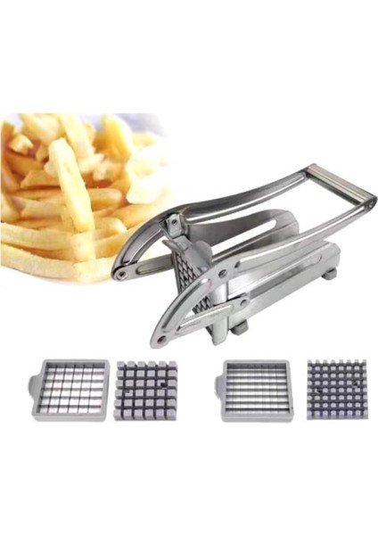 El Tipli Pratik Patates Dilimleyici, Gri Renk, Kolay Kullanımlı Mutfak Gereci fiyatları